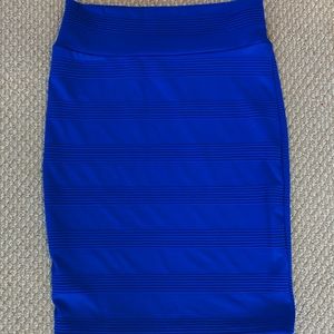 Lula roe pencil skirt Royal blue size large